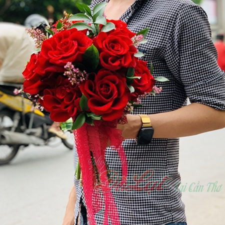 hoa cuoi hong canh sen