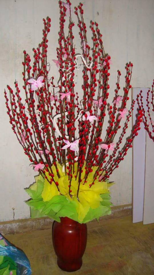Chậu chưng đào têt